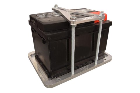 ICT Billet Battery Trays 551181 Tray, Aluminum, Natural, 8.5 in. Width, 11.250 in. Length, Hold-down, Kit thumbnail 7