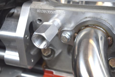 ICT Billet Gauge Adapters 551149 Adapters, Straight Fitting, Aluminum, Natural, M12 x 1.5 Male Threads, 1/2 in. NPT Female Threads, Chevrolet, LS, Each