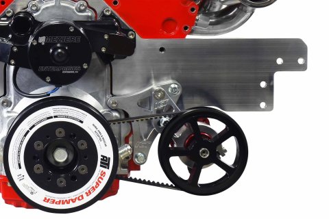 ICT Billet Fuel Pump Mounts 551969-LS02 Bracket, LS Engine Low Mount Driver Side Mechanical Bracket with Iron Block and Motor Plate thumbnail 3
