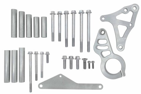 ICT Billet Fuel Pump Mounts 551969-LS02 Bracket, LS Engine Low Mount Driver Side Mechanical Bracket with Iron Block and Motor Plate thumbnail 7