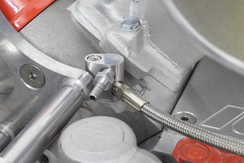 ICT Billet Coolant Crossover Kits 551675 Crossover, Aluminum, LS Throttle Body Bypass Hose Kit Steam Crossover, LS, Kit thumbnail 1