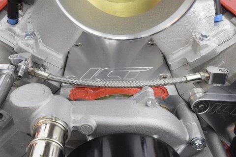 ICT Billet Coolant Crossover Kits 551675 Crossover, Aluminum, LS Throttle Body Bypass Hose Kit Steam Crossover, LS, Kit thumbnail 2