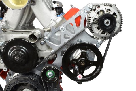 ICT Billet Alternator/Power Steering Bracket Kits 551521X-1 Engine Accessory Kits, Corvette LS Alternator & Power Pump Bracket, Aluminum, Kit thumbnail 2