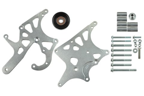 ICT Billet Alternator/Power Steering Bracket Kits 551521X-1 Engine Accessory Kits, Corvette LS Alternator & Power Pump Bracket, Aluminum, Kit thumbnail 9