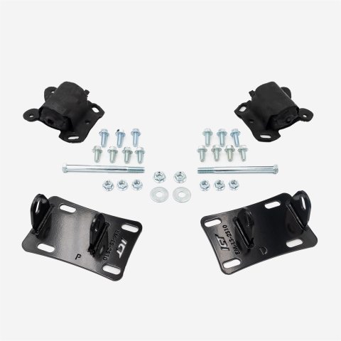 ICT Billet Motor Mounts and Inserts EM-LS-2S10 Engine Mount LS Swap Kit Chevy S10 Truck 1982-05 LS1 LS3 thumbnail 1