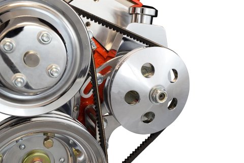 ICT Billet Power Steering Brackets 551522 Brackets, Saginaw P Series, Engine Block Mount, Driver Side, Aluminum, Chevy, Kit thumbnail 3