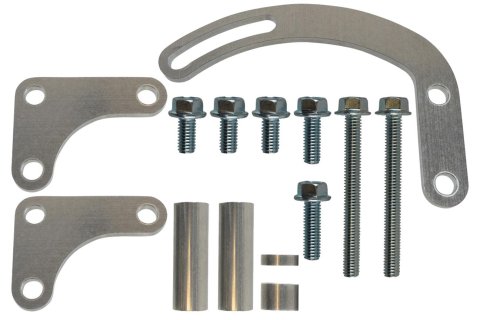 ICT Billet Power Steering Brackets 551522 Brackets, Saginaw P Series, Engine Block Mount, Driver Side, Aluminum, Chevy, Kit thumbnail 4