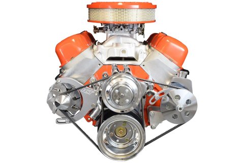 ICT Billet Alternator Brackets 551496 Bracket, Upper/Lower Bracket, Aluminum, Natural, Cylinder Head Mount, Passenger Side, Long Water Pump, Chevy, Big Block, Kit thumbnail 3