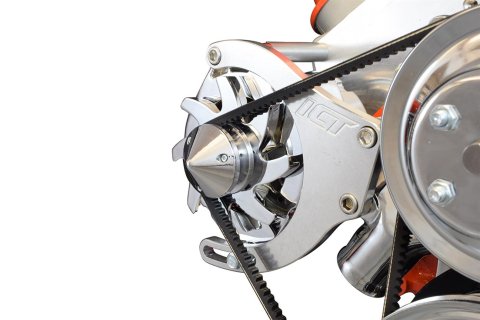 ICT Billet Alternator Brackets 551496 Bracket, Upper/Lower Bracket, Aluminum, Natural, Cylinder Head Mount, Passenger Side, Long Water Pump, Chevy, Big Block, Kit thumbnail 5