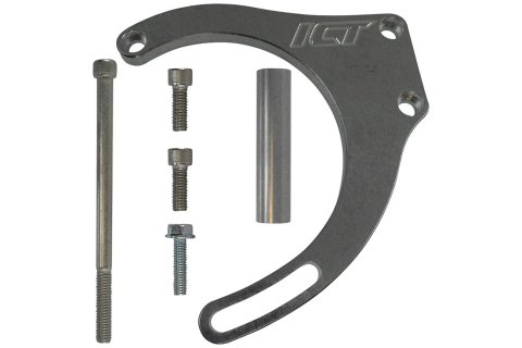 ICT Billet Alternator Brackets 551496 Bracket, Upper/Lower Bracket, Aluminum, Natural, Cylinder Head Mount, Passenger Side, Long Water Pump, Chevy, Big Block, Kit thumbnail 6