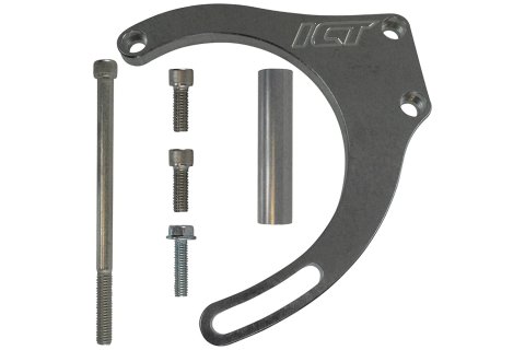 ICT Billet Alternator Brackets 551496 Bracket, Upper/Lower Bracket, Aluminum, Natural, Cylinder Head Mount, Passenger Side, Long Water Pump, Chevy, Big Block, Kit thumbnail 8