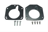 ICT Billet Throttle Body Adapters 551511XG Adapters, EFI Manifold, 75mm Bore Size, Aluminum, Natural, FAST LSX, Chevy, Small Block LS, Each thumbnail 1
