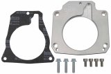 ICT Billet Throttle Body Adapters 551511XG Adapters, EFI Manifold, 75mm Bore Size, Aluminum, Natural, FAST LSX, Chevy, Small Block LS, Each thumbnail 2