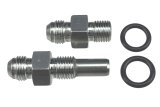ICT Billet Transmission Line Adapters 551124 Fittings, Adapters, Aluminum, Natural, -6 AN Male Threads, 1/4 in. NPS Male Threads, 4L80E, Pair thumbnail 3