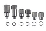 ICT Billet Gauge Adapters 551156 Fittings, Adapters, Oil Pressure, Coolant Temperature, Aluminum, Natural, Set of 6 thumbnail 1