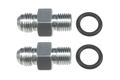 ICT Billet Transmission Line Adapters 551114 Fittings, Adapters, Aluminum, Natural, -6 AN Male Threads, 1/4 in. NPSM Male, O-Rings, Pair thumbnail 3