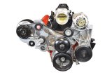 ICT Billet Air Conditioning Compressor Brackets 551585X-3 Brackets, R4 Compressor, Right Side, Aluminum, Natural, Chevy, GMC, Small Block LS, Kit thumbnail 8
