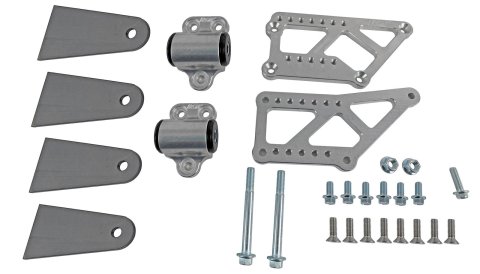 ICT Billet Motor Mount Adapters 551028-GZ01 Mounts and Inserts, Complete Style, Bolt-in, Steel Bracket, Black Polyurethane Bushing, Ford, 7.3L 7X V8, Pair thumbnail 6