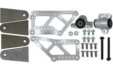 ICT Billet Motor Mount Adapters 551028-GZ01 Mounts and Inserts, Complete Style, Bolt-in, Steel Bracket, Black Polyurethane Bushing, Ford, 7.3L 7X V8, Pair thumbnail 7