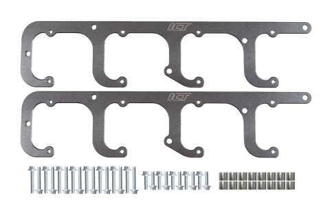 ICT Billet Ignition Coil Brackets 551654-510C Brackets, Pack Style, Square, Aluminum, Natural, Will Not Fit LSA or LS9 Valve Covers, Chevrolet, Small Block LS, Kit thumbnail 2