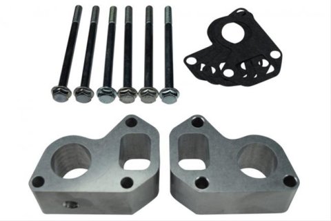 ICT Billet Water Pump Spacer Kits 551697 Spacers, 1.500 in. Thickness, Aluminum, Natural, Buick, Cadillac, Chevy, GMC, LS, Kit