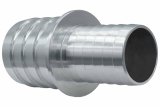ICT Billet Hose Barb Fittings AN627-16-12A Fitting, Reducer, to Barb, Straight, Aluminum, Natural, 1 in., 3/4 in. Barb, Each thumbnail 1