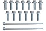 ICT Billet Oil Pan Bolt Sets 551680 Bolts, Hex-flange, Steel, Natural, Chevrolet, Gen III/IV LS Engines, Set thumbnail 1