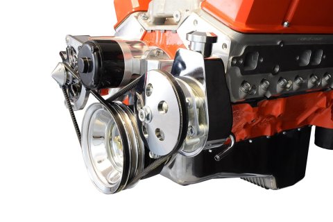 ICT Billet Power Steering Brackets 551360 Brackets, Saginaw P Series, Left Side, Upper and Lower, Aluminum, Natural, Chevy, Kit thumbnail 4