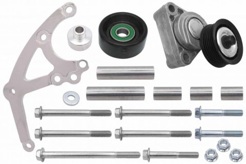 ICT Billet Alternator Brackets 551667EWP-2 Bracket, Driver Side, Aluminum, Natural, Chevrolet, LS Engine, Electric Pump, Kit thumbnail 7