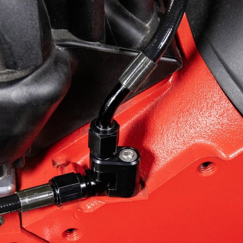 ICT Billet Engine Coolant Crossovers HS-LS01-4P Cylinder Head Steam 4 Port Crossover Hose LS Low Profile Intake Kit thumbnail 2