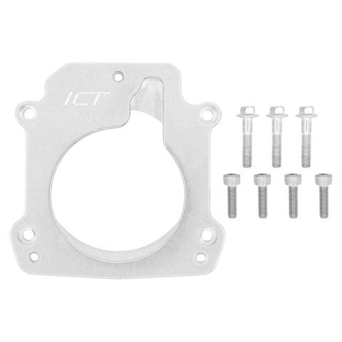 ICT Billet Throttle Body Adapters, EFI Manifold TB-LT1-LS1 Adapter LT1 L86 Intake to LS 3-Bolt thumbnail 1
