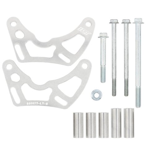 ICT Billet Alternator Brackets 551177-LT-3 Low Mount Bracket LT Gen V Truck Spacing for Electric or Remote Water Pump Motor Plate thumbnail 4