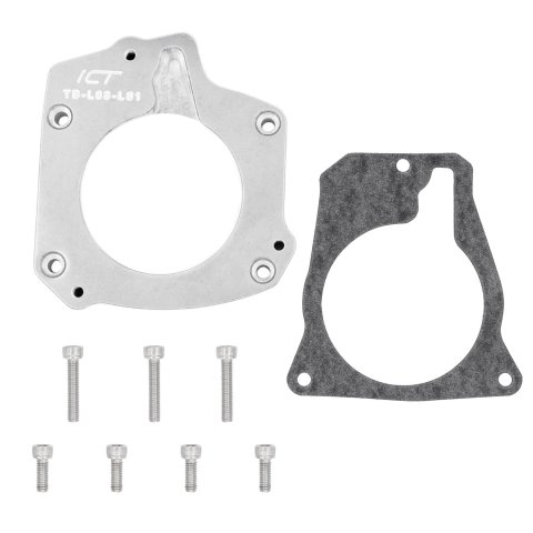 ICT Billet Throttle Body Adapters, EFI Manifold TB-L83-LS1 Adapter L83 Truck Intake to LS 3-Bolt thumbnail 2