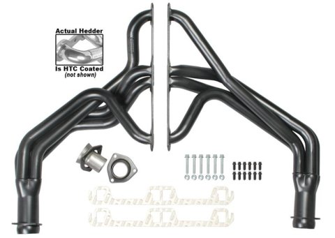 Hedman Street Headers 99196 Headers, Street, Fenderwell Exit, Steel, Silver Ceramic Coated, Jeep, 304, Pair thumbnail 3