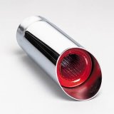 Hedman Hot Tips Chrome Round, 2.25 Inch Exhaust Tip 17121 Tip, Steel, Chrome, Slant, Non-Rolled Edge, in. Inlet, in. Outlet, 9 in. Long, Each thumbnail 4