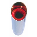 Hedman Hot Tips Chrome Round, 2.50 Inch Exhaust Tip 17122 Tip, Steel, Chrome, Slant, Non-Rolled Edge, 2.5 in. Inlet, 2.5 in. Outlet, 9 in. Long, Each thumbnail 4