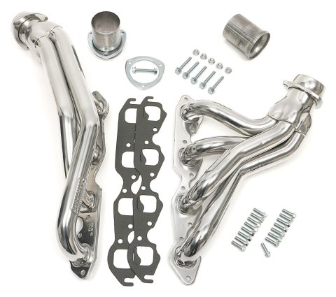 Hedman Street Headers 69176 Headers, Street, Mid-Length, Steel, Silver Ceramic Coated, Chevy, GMC, Big Block, Pair