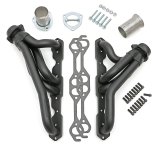 Hedman Elite Extreme-Duty Headers 63343 Headers, Extreme-Duty, Mid-Length, Steel, Black Ceramic Coated, Jeep, Chevy Small Block, Pair thumbnail 1