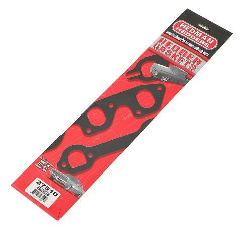 Hedman Header Gaskets 27510 Exhaust Gaskets, Header, Acrylic Bound Paper, Square Port, Chevy, Small Block, Pair