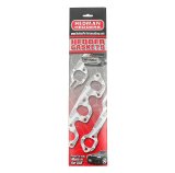Hedman Header Gaskets 27110 Exhaust Gaskets, Header, Acrylic Bound Paper, White, Stock Port, Ford, V6, Pair thumbnail 1
