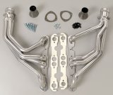 Hedman Street Headers 68166 Headers, Street, Long Tube, Steel, Silver Ceramic Coated, Chevy, 283, 327, Pair thumbnail 4