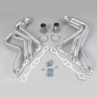 Hedman Elite Extreme-Duty Headers 68448 Headers, Extreme-Duty, Long Tube, Steel, Silver Ceramic Coated, Chevy, 5.7L, Pair thumbnail 5