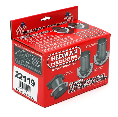 Hedman Header Reducers with 3 Inch Outlet 22119 Reducers, Stainless, Natural, Ball and Socket Flange, 3.0 in. Collector, 3.0 in. Reducer Outlet, Pair