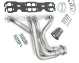 Hedman Elite Extreme-Duty Headers 69837 Headers, Extreme-Duty, Long Tube, Steel, Silver Ceramic Coated, Chevy, GMC, Small Block, Pair thumbnail 1