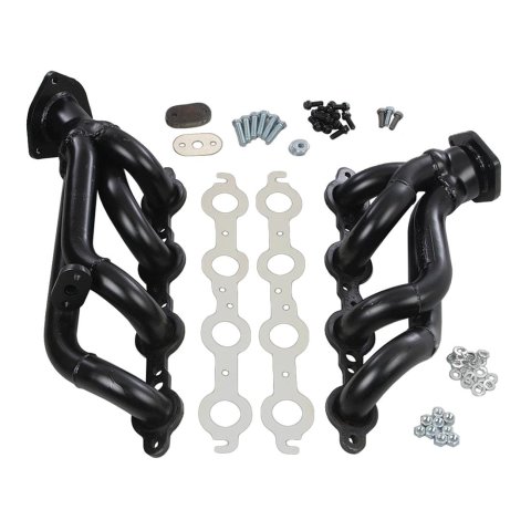 Hedman Street Headers 69690 Headers, Street, Shorty, Steel, Temporary Paint, Cadillac, Chevy, GMC, Hummer, Small Block LS, Pair