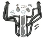 Hedman Street Headers 28143 Headers, Street, Long Tube Stepped, Steel, Black Ceramic Coated, Pontiac, V8, 326-455, Pair thumbnail 1