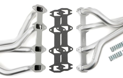 Hedman Elite Extreme-Duty Headers 89830 Headers, Extreme-Duty, Long Tube, Steel, Silver Ceramic Coated, Ford, 360, 390, Pair thumbnail 4
