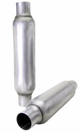 Hedman Glass Pack Steel 2.5 Inch Muffler 25013 Muffler, Pack, 2 1/2 in. Inlet/2 1/2 in. Outlet, Steel, Aluminized, Each thumbnail 4