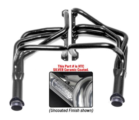 Hedman Street Headers 68346 Headers, Street, Long Tube, Steel, Silver Ceramic Coated, Chevy, Oldsmobile, Pontiac, Small Block, Pair thumbnail 2