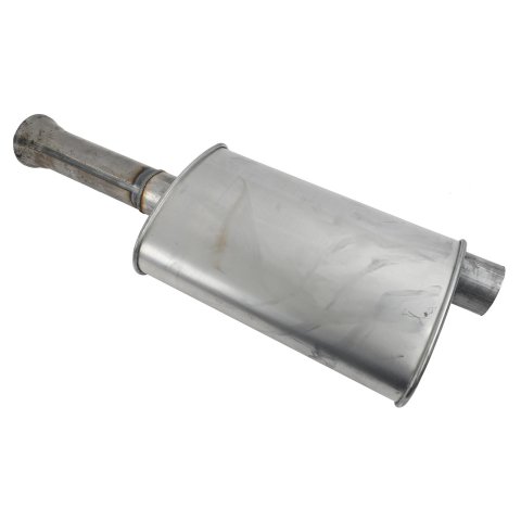 Hedman Turbo Hedder Steel 3 Inch Muffler 25667 Muffler, Header, in. Ball and Socket Inlet/2.50 in. Outlet, Steel, Galvanized, Each